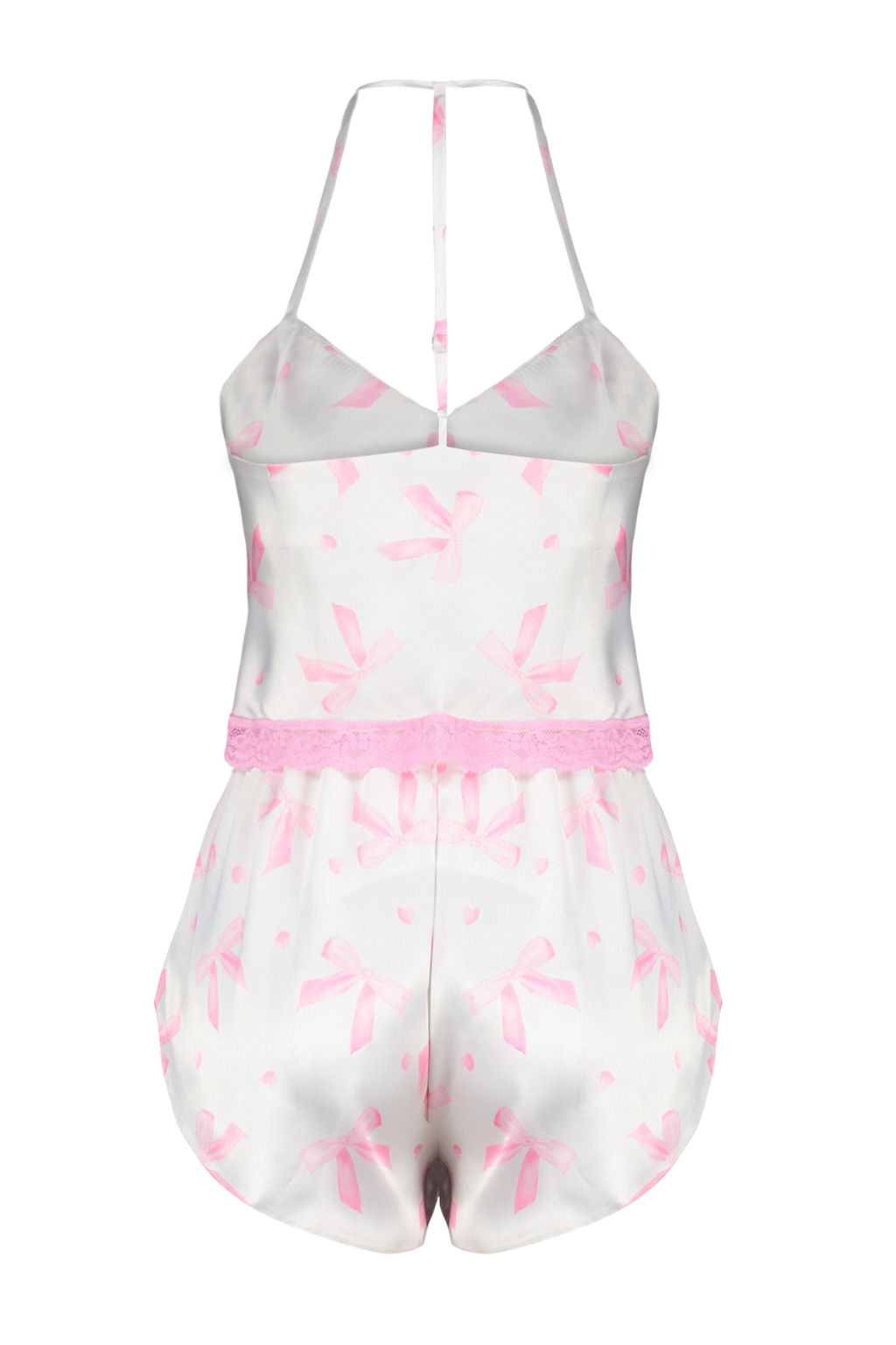 Trendyolmilla Siyah Dantelli Ip Ask?l? Crop Saten Sortlu Dokuma Pijama Tak?m? THMSS22PT0264 фото 32