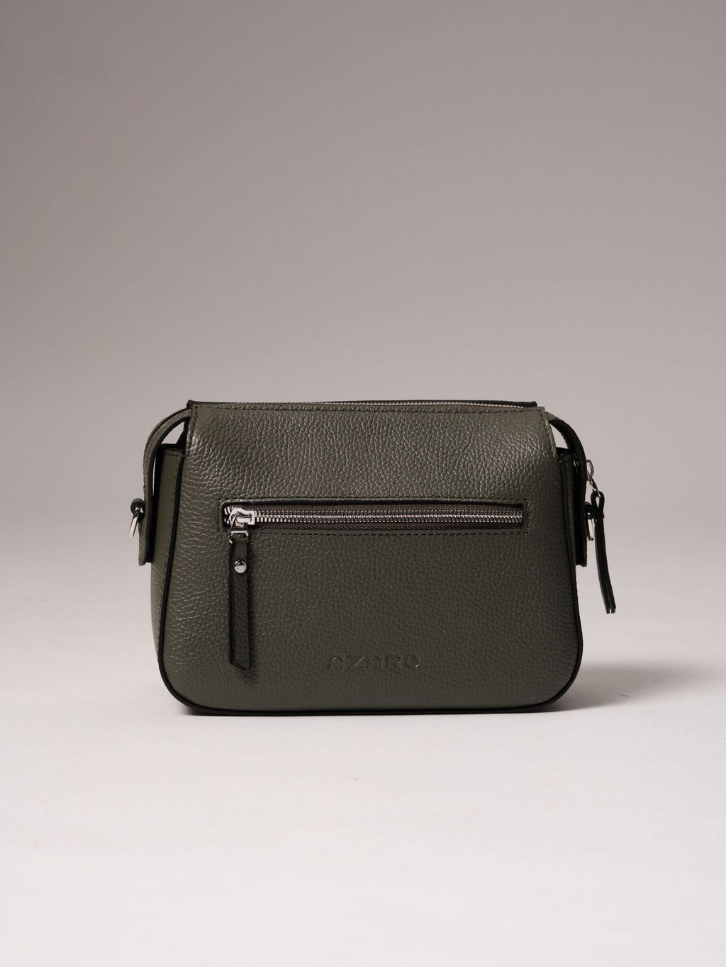 Сумка кожаная через плечо Azaro 3684 зеленый мох