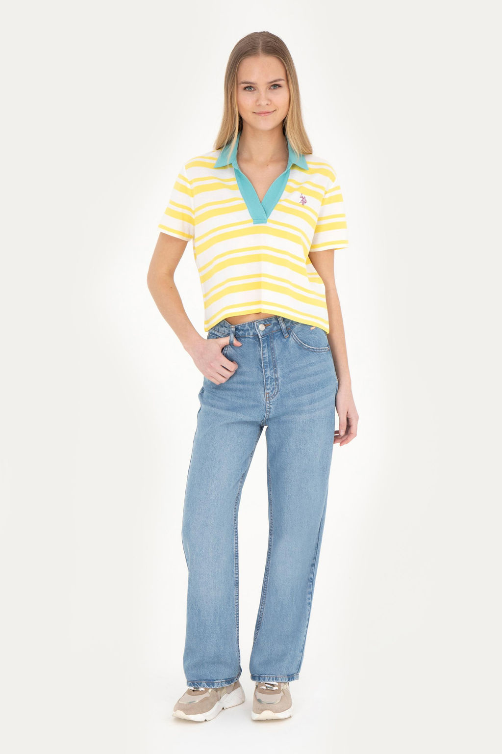 Женские голубые джинсовые брюки - U.s. polo assn фото 17