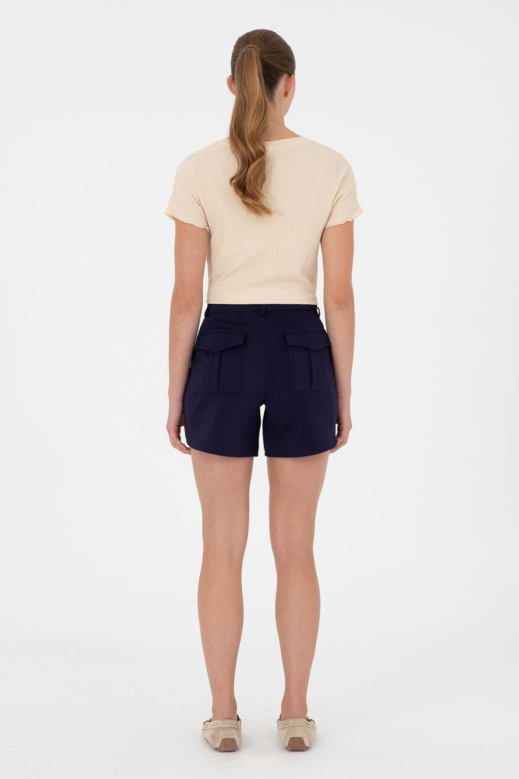 Женские темно-синие вязаные шорты Неожиданная скидка в корзине - U.s. polo assn фото 4