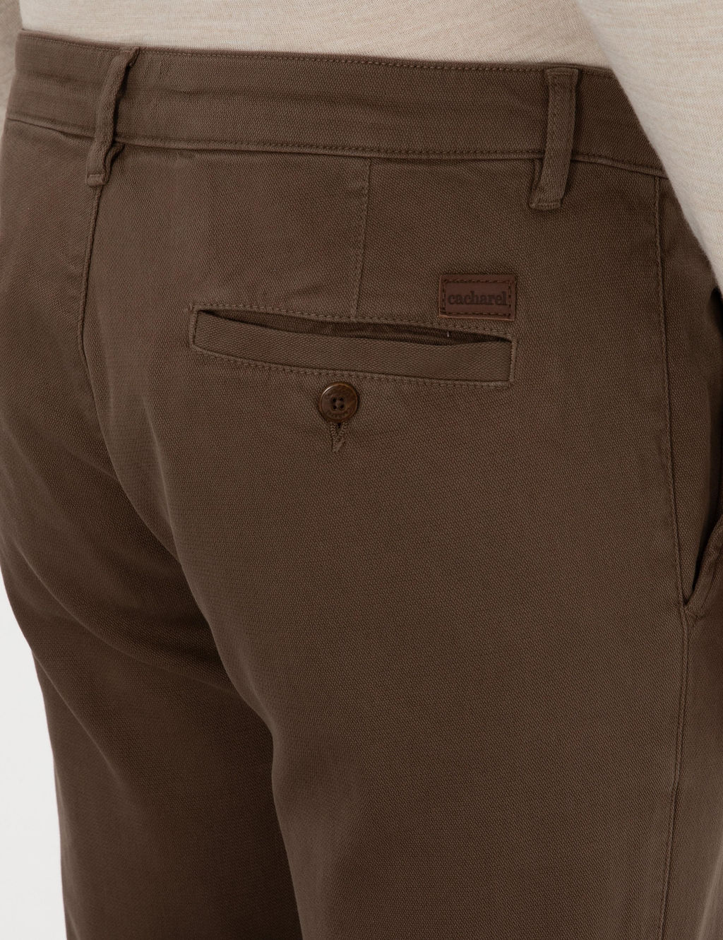 Kahverengi Slim Fit Pamuk Kar___ml_ Kanvas Pantolon - Cacharel фото 5