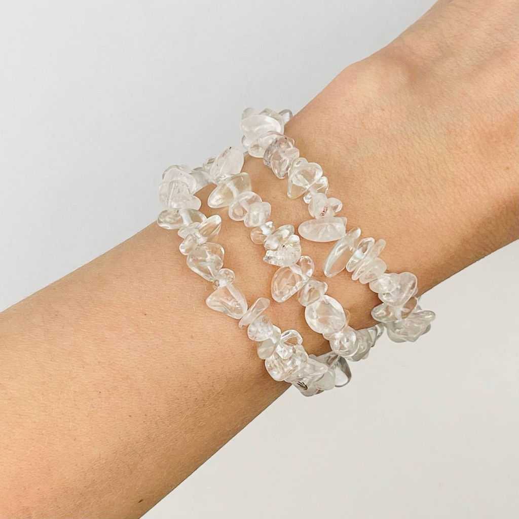 Бусины для украшений из Горного Хрусталя крошка 80 см