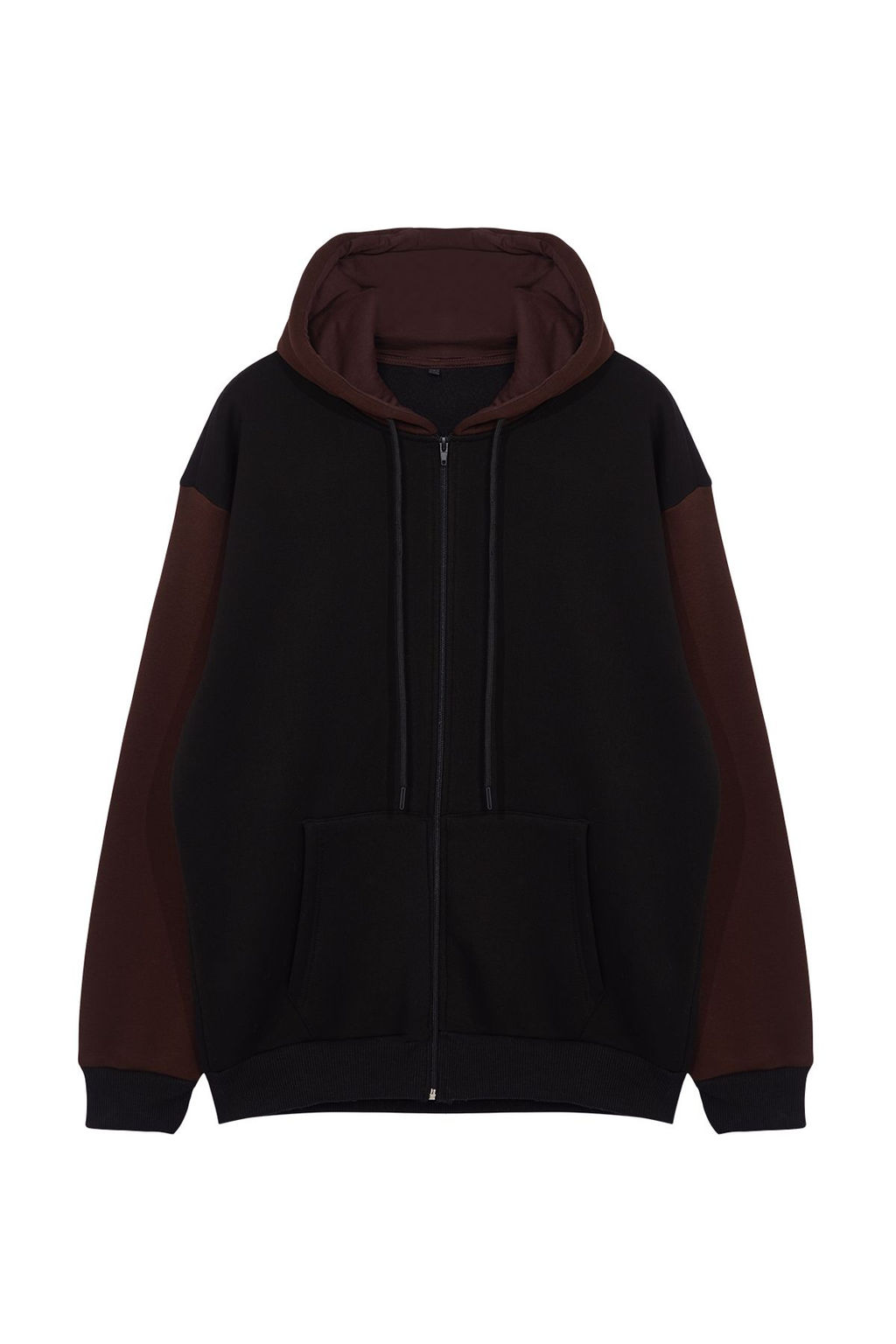 TRENDYOL MAN Indigo Oversize/Genis Kesim Polarl?/S?cak Tutan Fermuarl? Kapusonlu H?rka/Sweatshirt TMNAW25SW00076 - Trendyolmilla фото 3