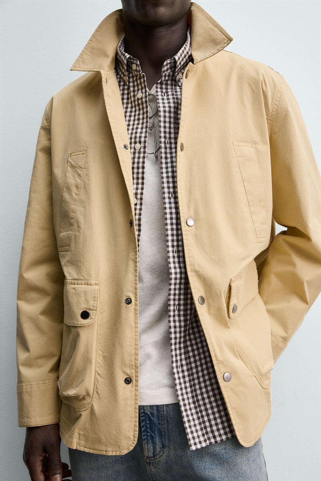 CAZADORA REGULAR FIT BOLSILLOS / Amarillo claro - Zara фото 6