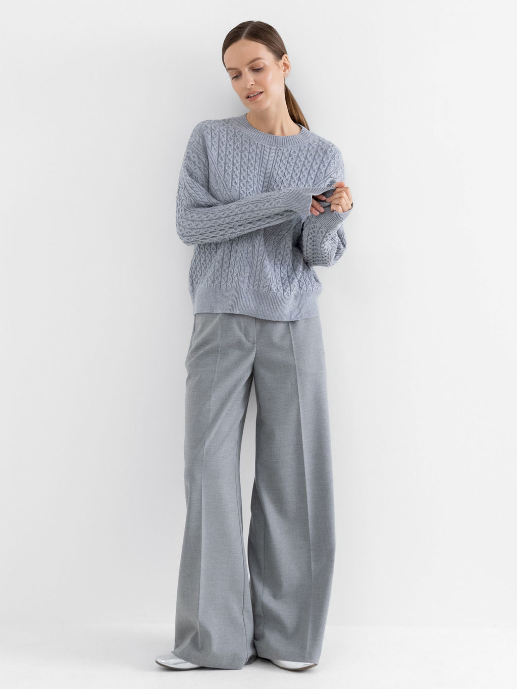 Conso/KJL 230671 - grey melange Джемпер женский  фото 2