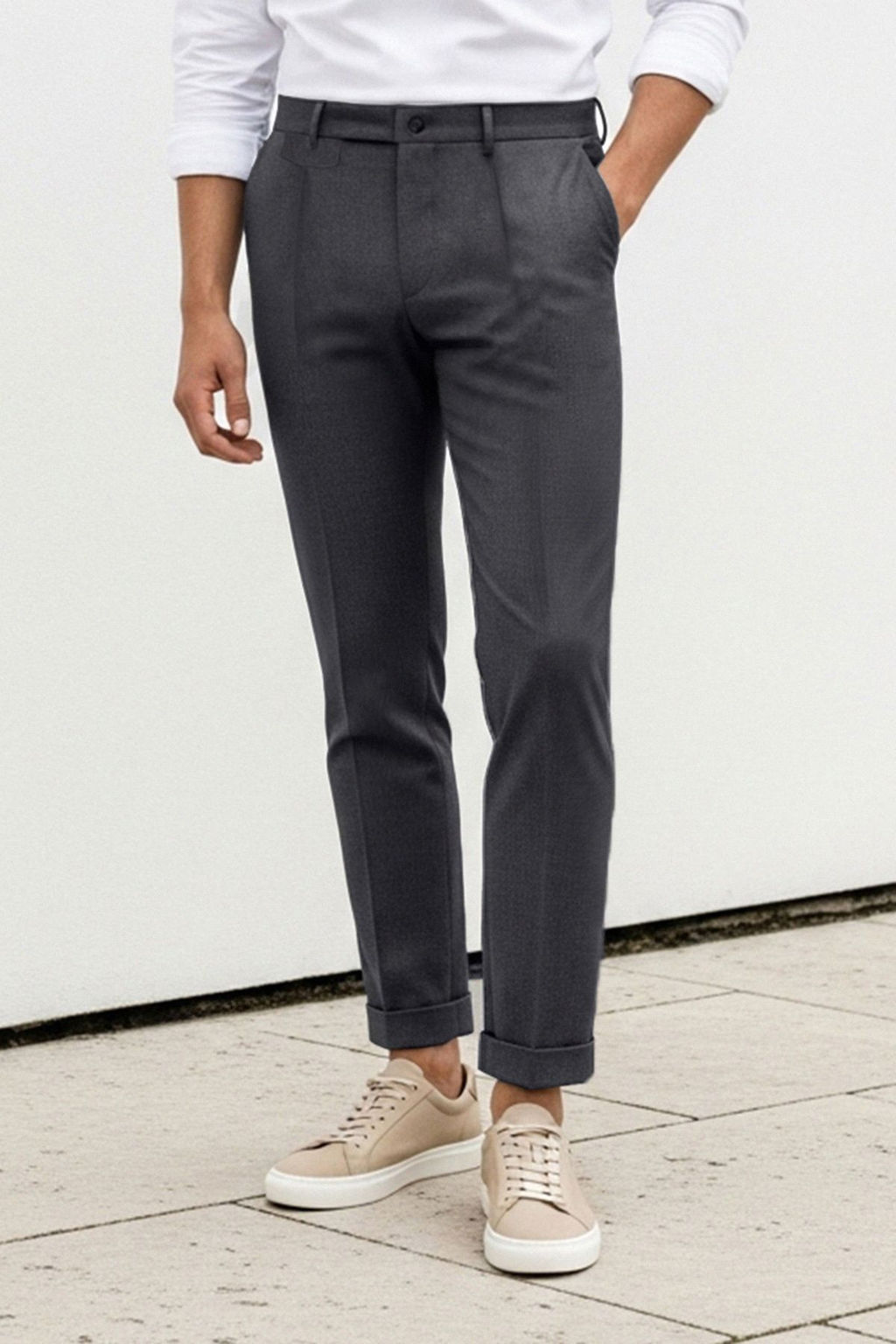 TRENDYOL MAN Siyah Italyan Kesim Pileli Klasik Duble Paca Kumas Pantolon TMNSS24PL00022 - Trendyolmilla фото 42