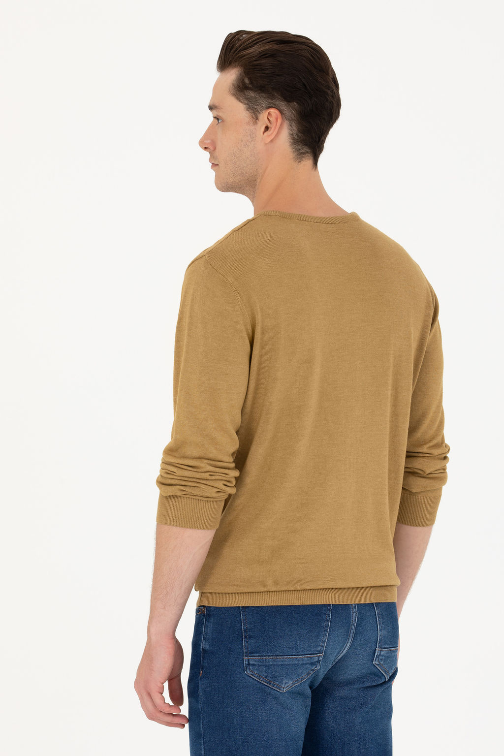 U. S. Polo Assn Мужской базовый свитер светло-хаки - U.s. polo assn фото 19