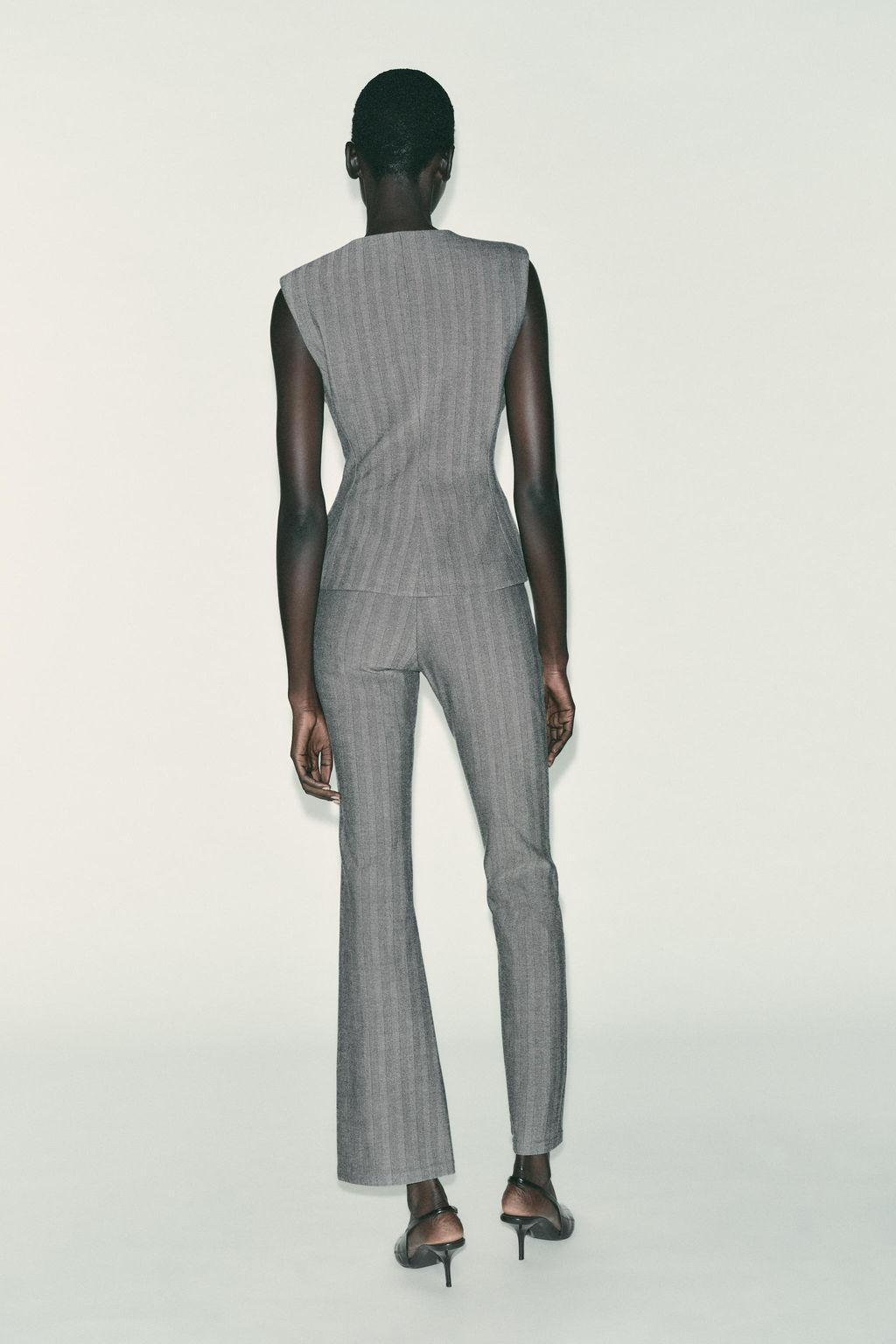 HERRINGBONE FLARE LEGGINGS WITH BELT - Zara фото 8