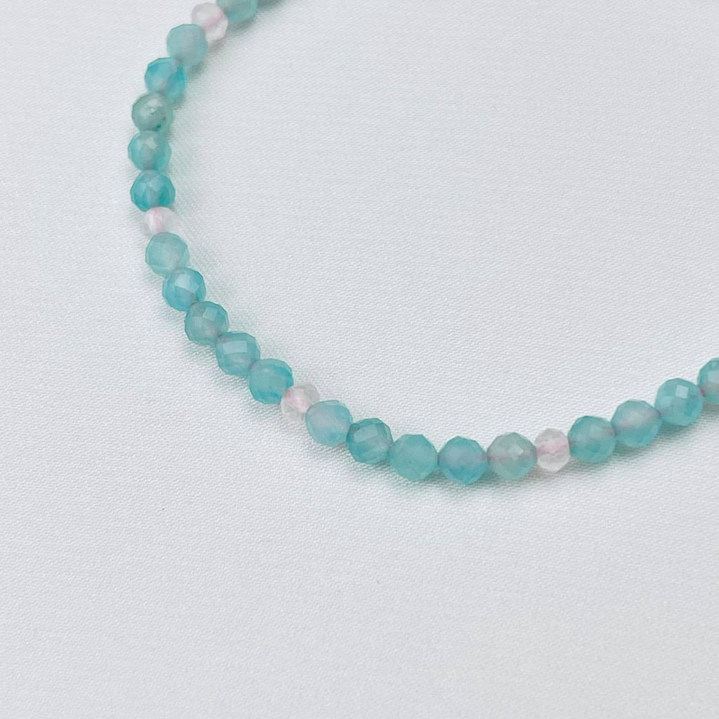 Браслет из Амазонита и Розового кварца 17 см + - Радуга самоцветов фото 3