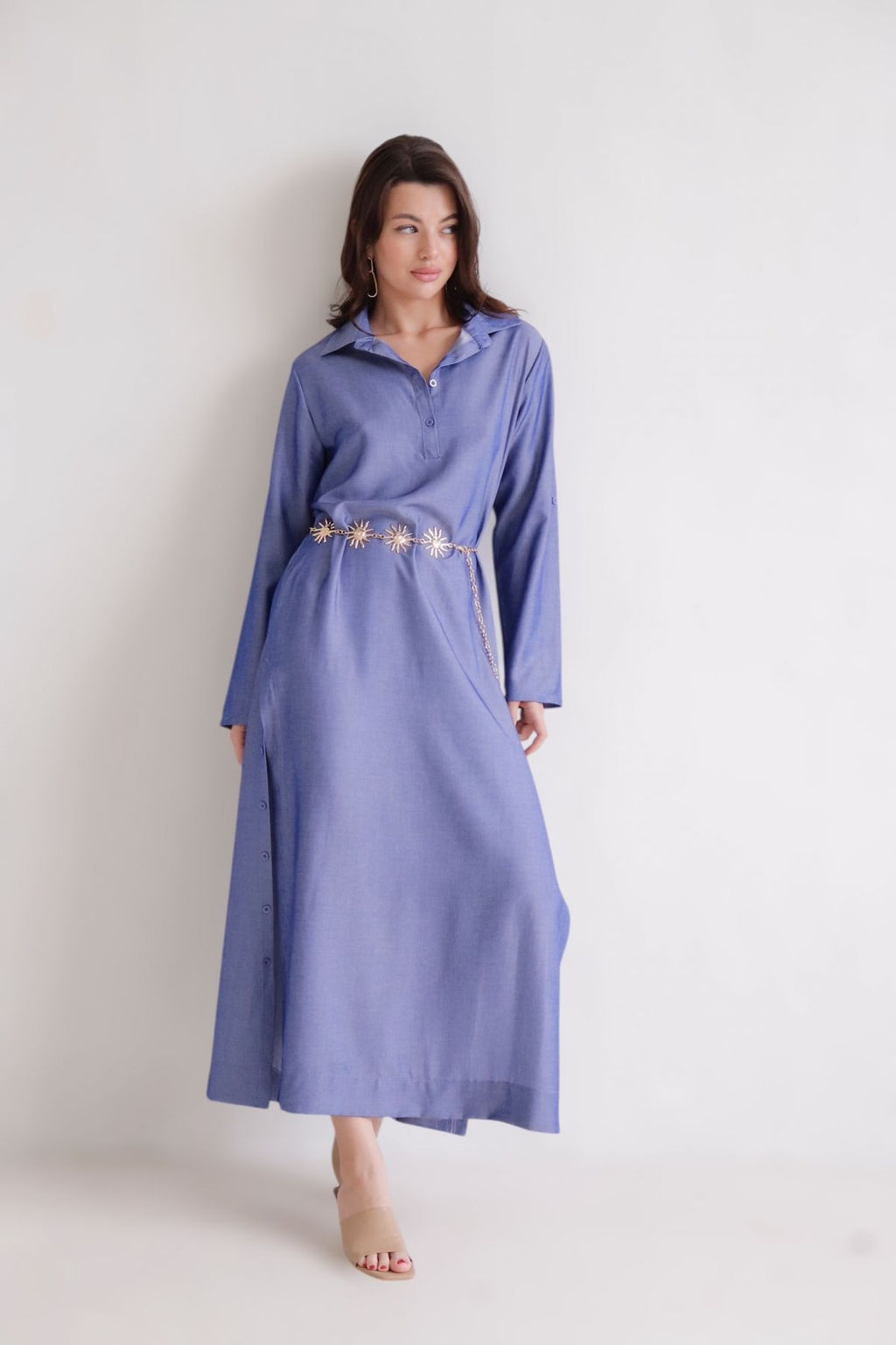 Martichelli Платье сине-голубое  фото 6