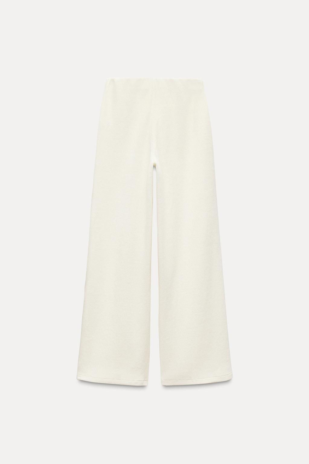 SOFT RIBBED TROUSERS - Zara фото 6