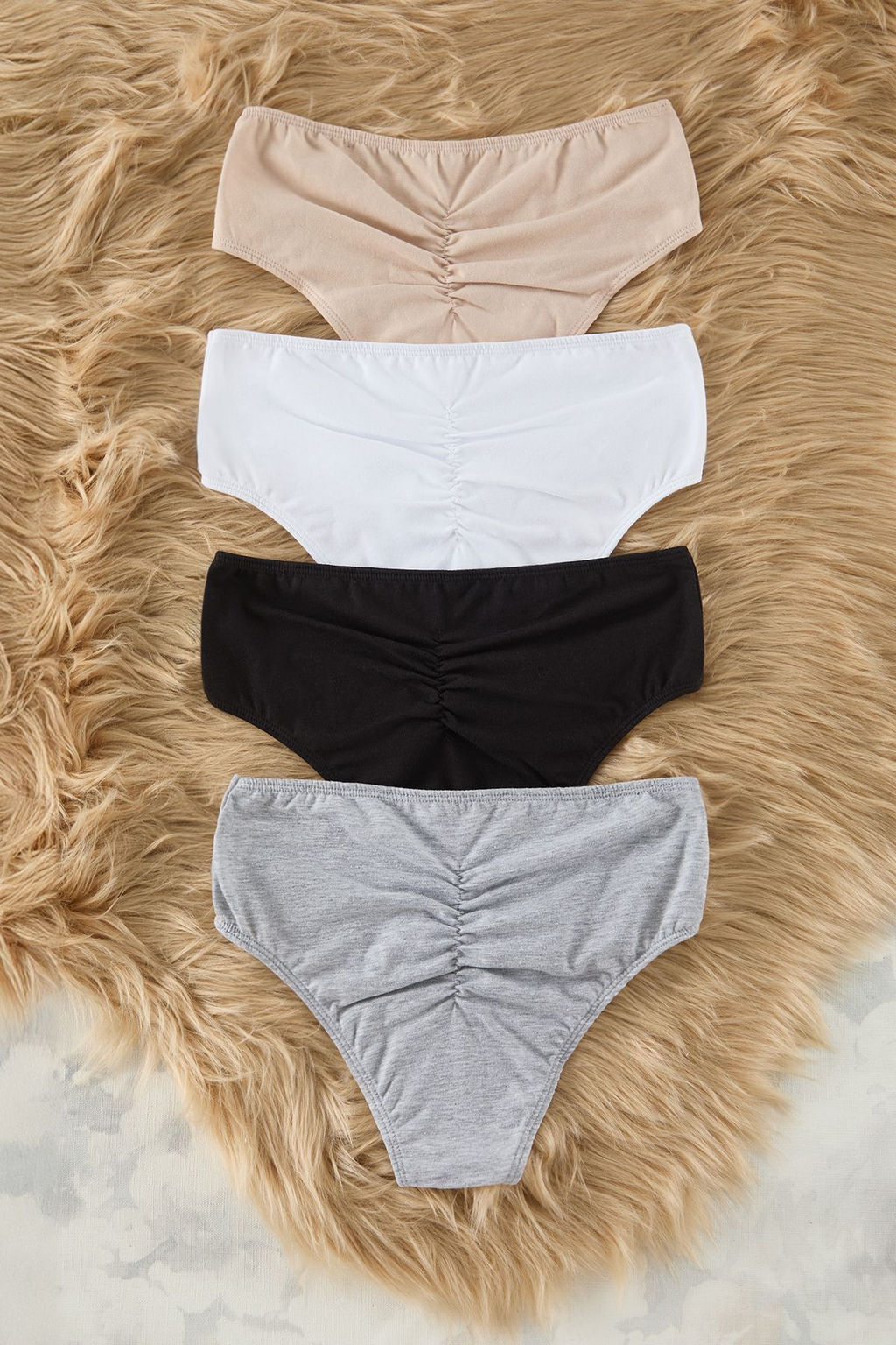 Trendyolmilla Siyah-Beyaz-Cok Renkli 4lu Paket Pamuklu Buzgu Detayl? Hipster Orme Kulot THMSS25KU00015  фото 6
