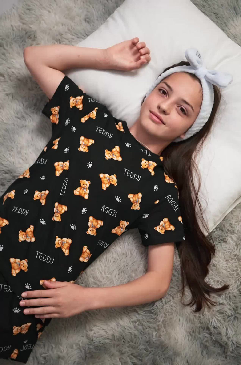 Хлопковая пижама для девочки с шортами Happyfox