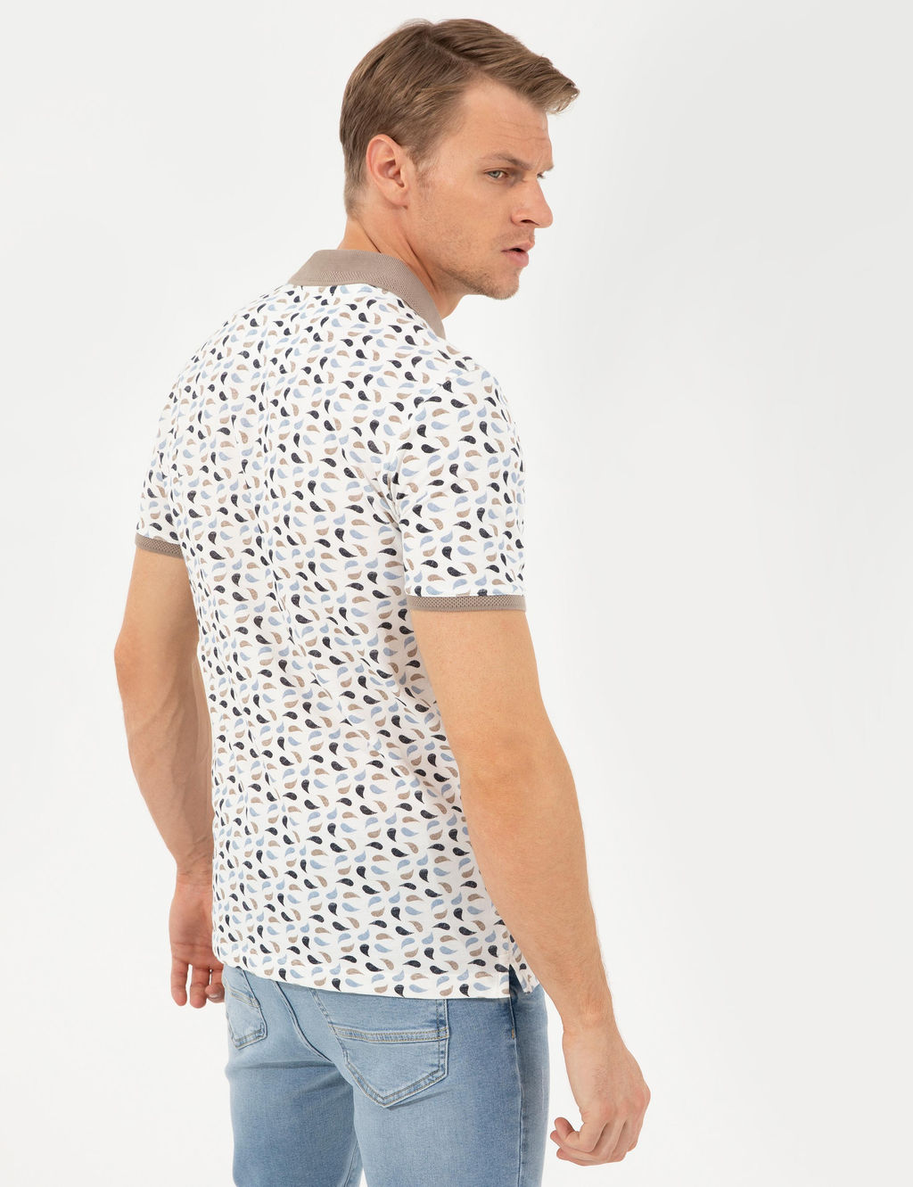 Lacivert Bask_l_ Polo Yaka Ti__rt