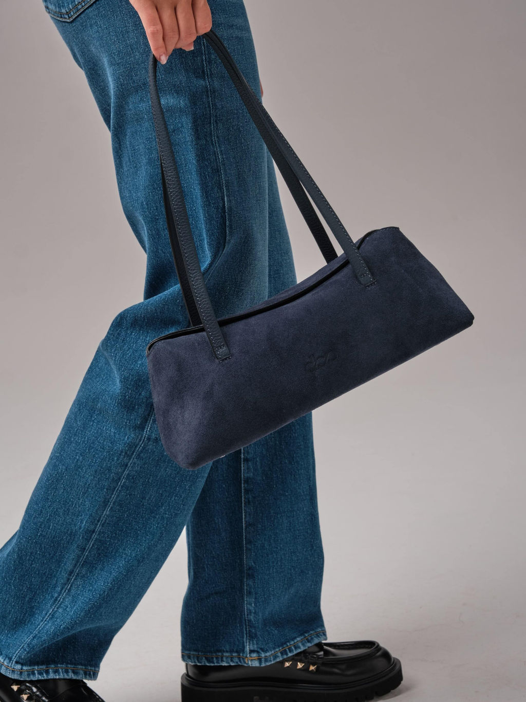Замшевая сумка Raduy DBR 31127 насыщенно-синий  фото 6