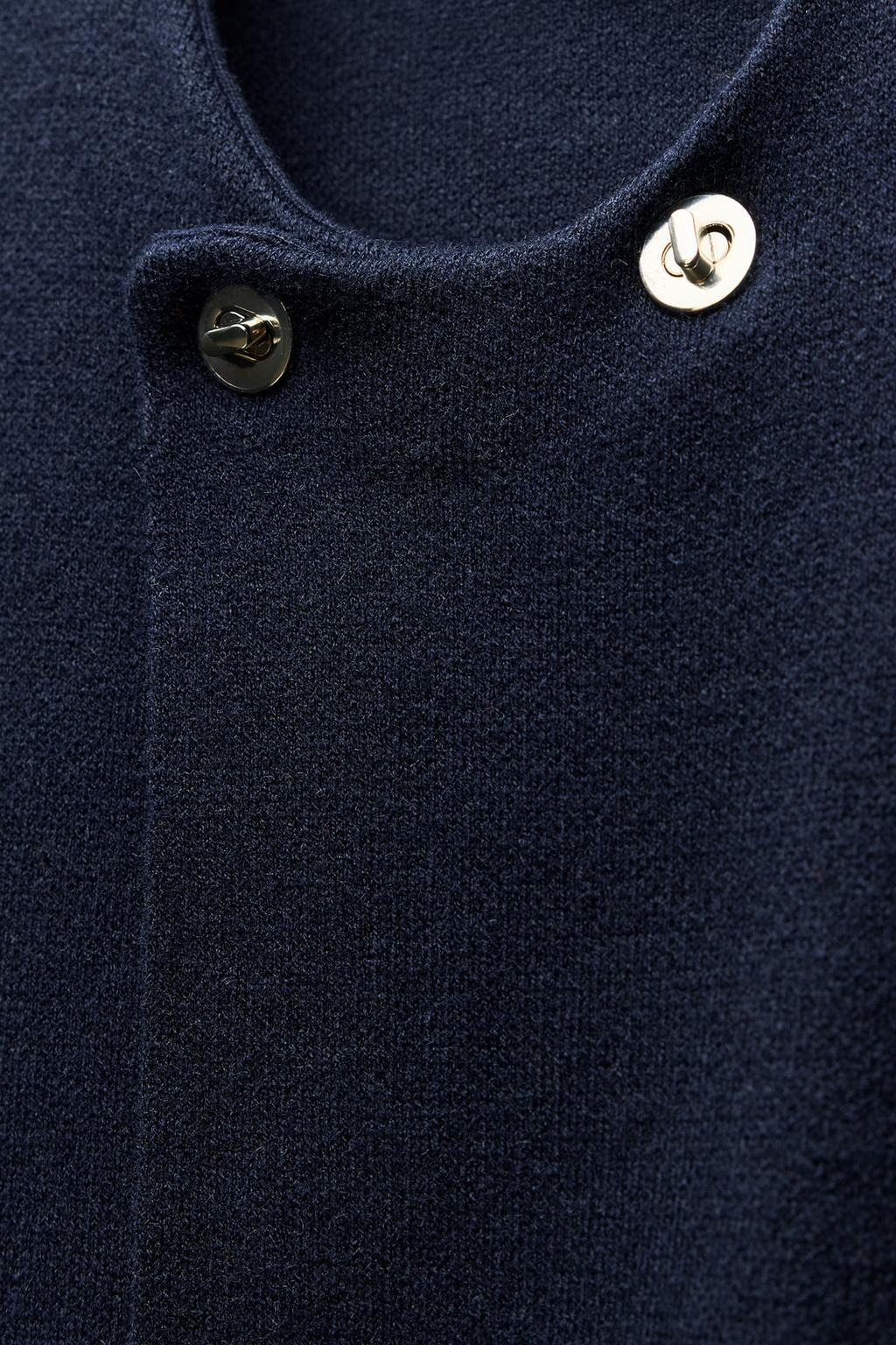 KNIT JACKET WITH METAL FASTENING - Zara фото 8
