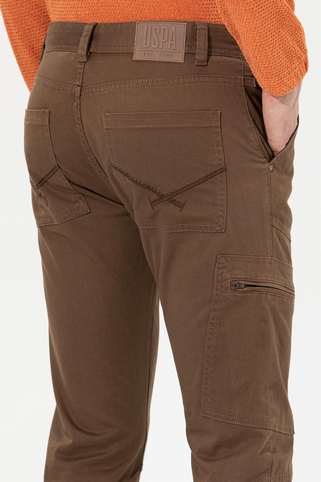 Мужские холщовые брюки цвета кокоса - U.s. polo assn фото 7