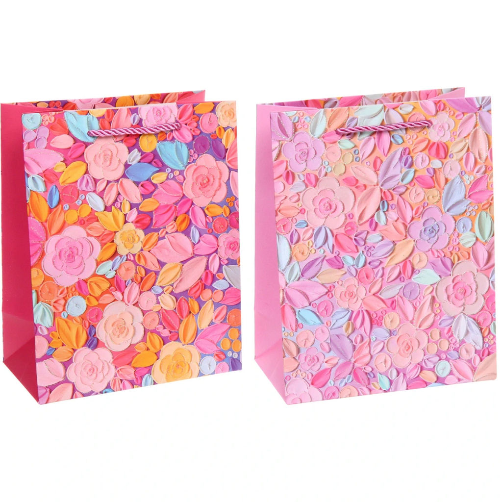 Пакет подарочный "Луговые цветы" 23*18*10 см