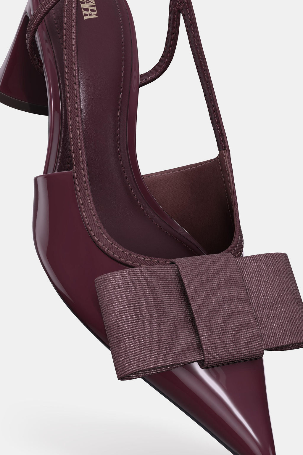 SLINGBACK HEELED SHOES WITH BOW - Zara фото 7