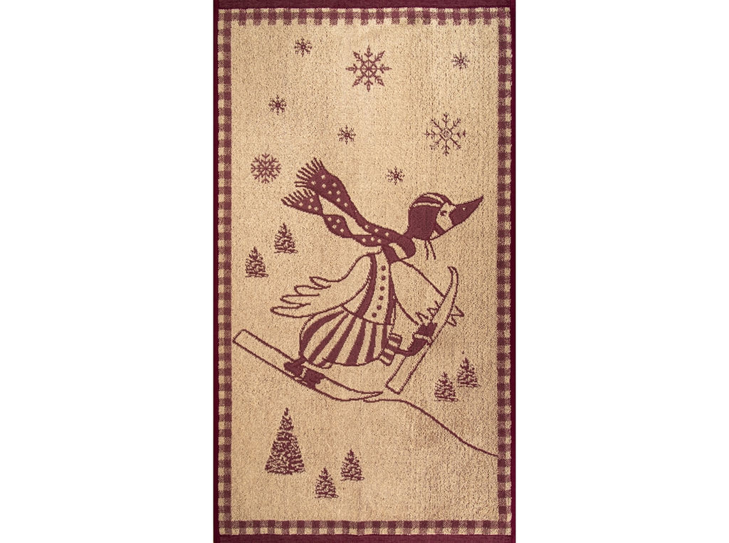 6с103.412ж1 Гусь-лыжник (слива2) Полотенце махровое 50х90см