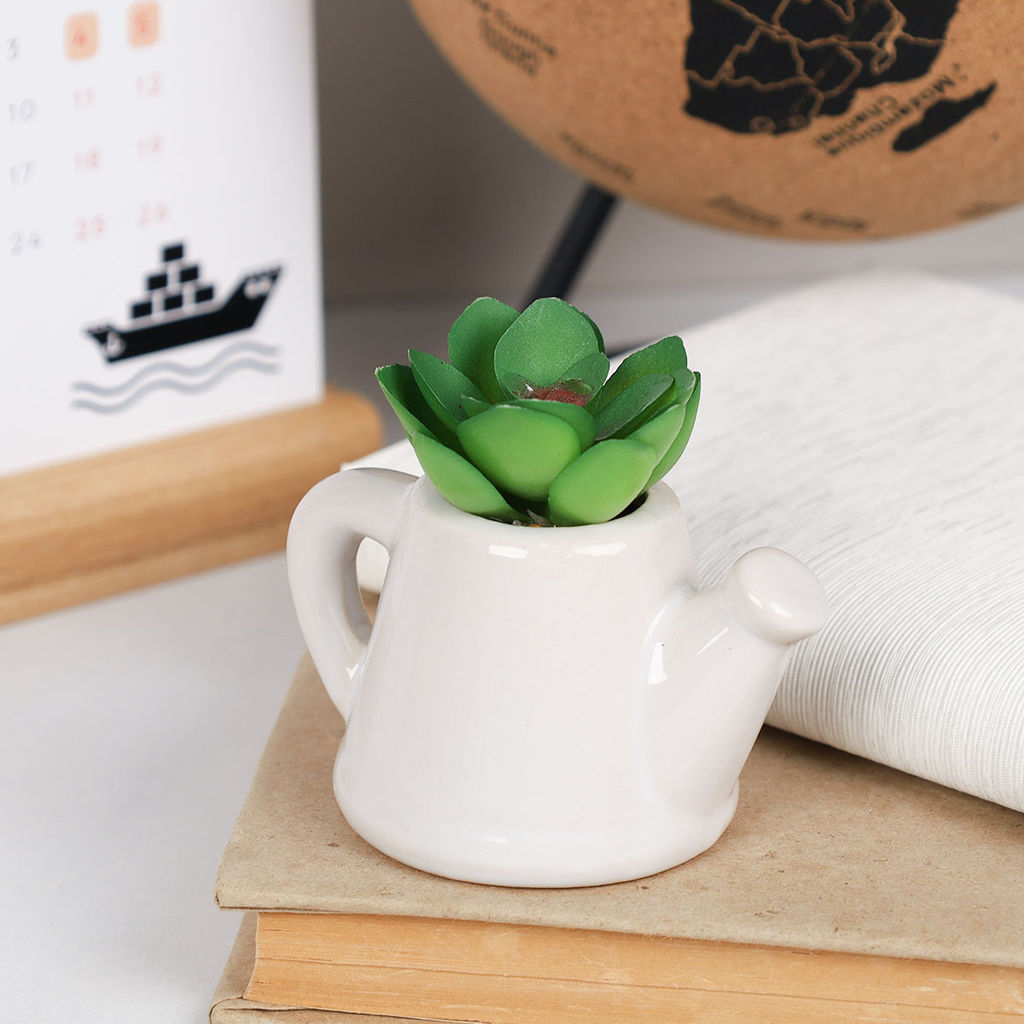 Цена за 1 шт. Цветочная композиция Кактус в чайнике / FA2885 /уп 12/192/ - Галеонтрейд фото 3