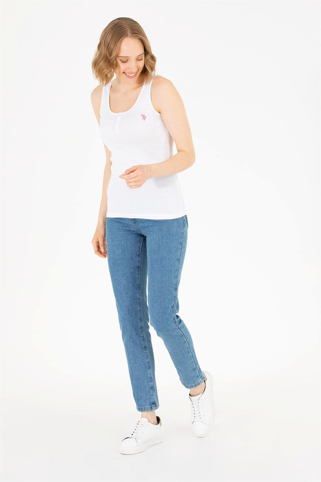 Женская белая футболка Basic - U.s. polo assn фото 10