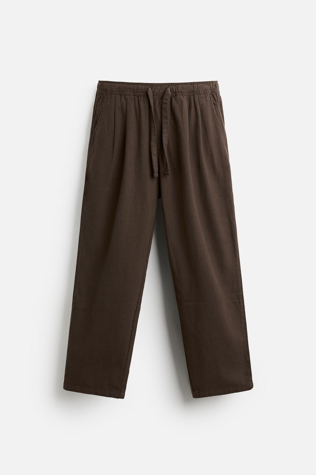 COTTON - LINEN TROUSERS - Zara фото 6