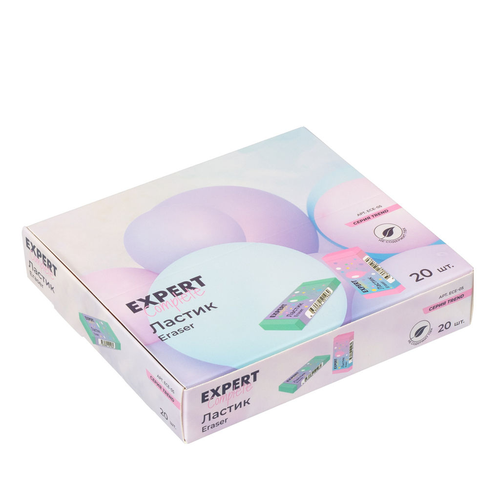 Expert Complete Trend Pastel Ластик в ассортименте (4 цвета) ECE-05 20 шт. ассорти  фото 7