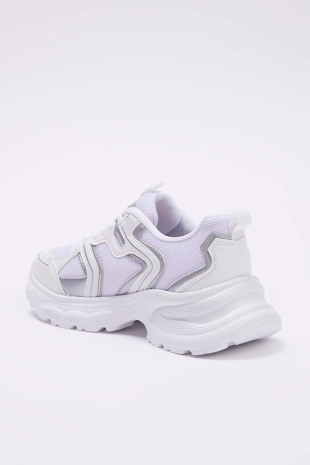 Trendyolmilla Shoes Beyaz Konstrast Kal?n Taban Kad?n Spor Ayakkab? TAKSS25SN00061  фото 5