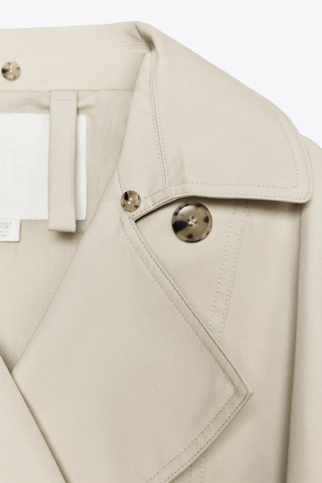 ZW COLLECTION WATER-REPELLENT SHORT TRENCH COAT
