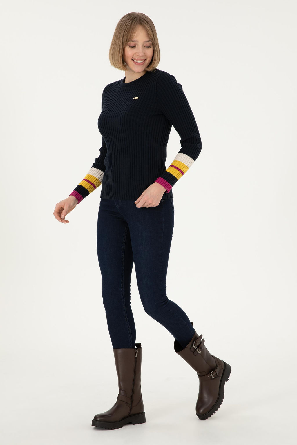 Женский темно-синий свитер Неожиданная скидка в корзине - U.s. polo assn фото 4