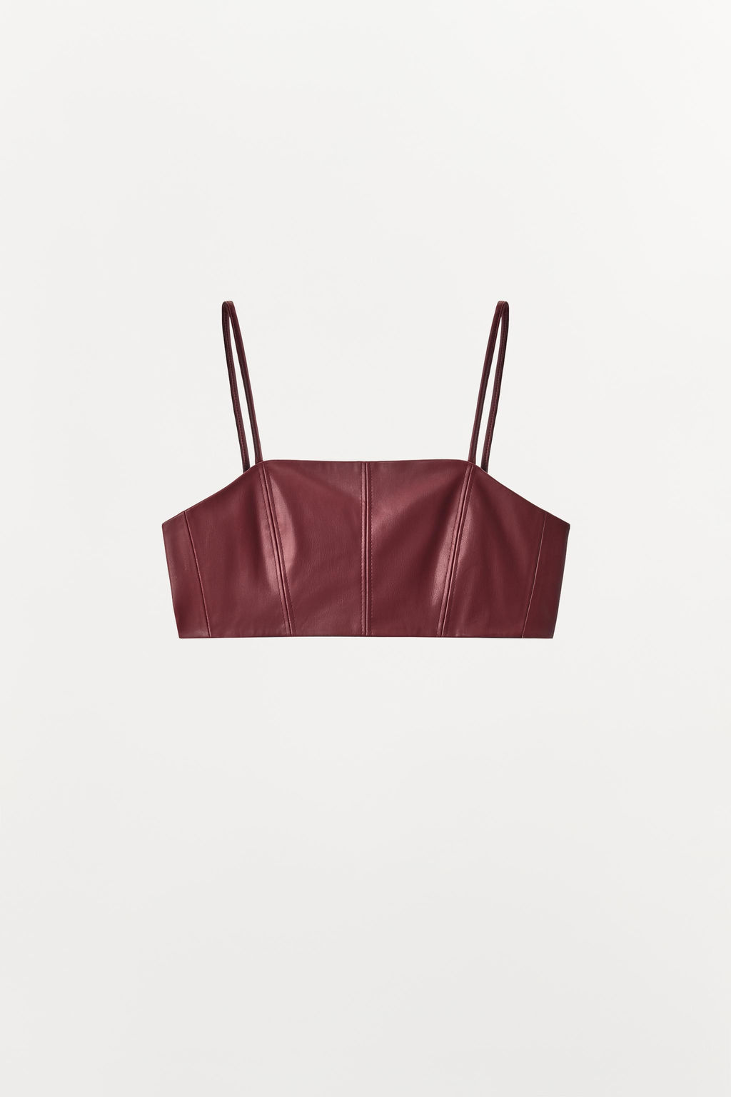 FAUX LEATHER STRAPPY BRALETTE - Zara фото 5