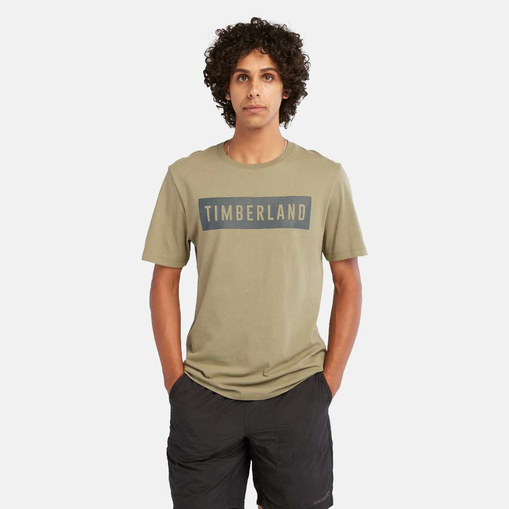Футболка Timberland T-Shirt Brand Carrier Linear Graphic Regular оливковая  фото 2