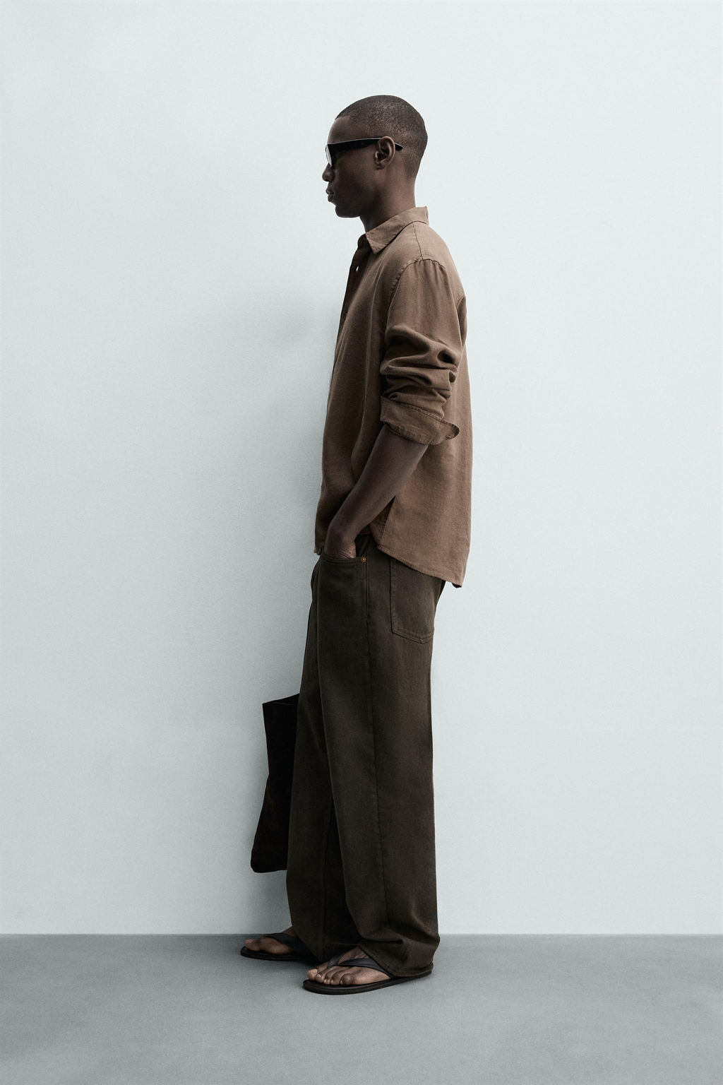 CAMISA REGULAR FIT 100% LINO / Marr?n - Zara фото 4