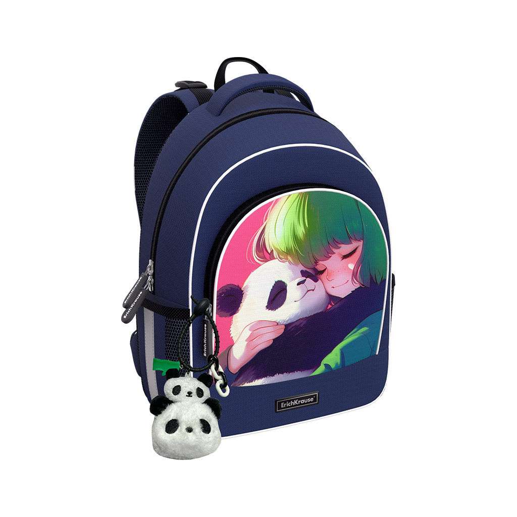 Цена за 1 шт. Ученический рюкзак с грудной перемычкой ErichKrause ErgoLine® 15L Panda Hugs