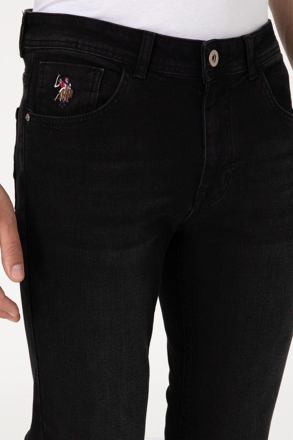 Джинсы U.S. Polo Assn Slim Fit черные из хлопка