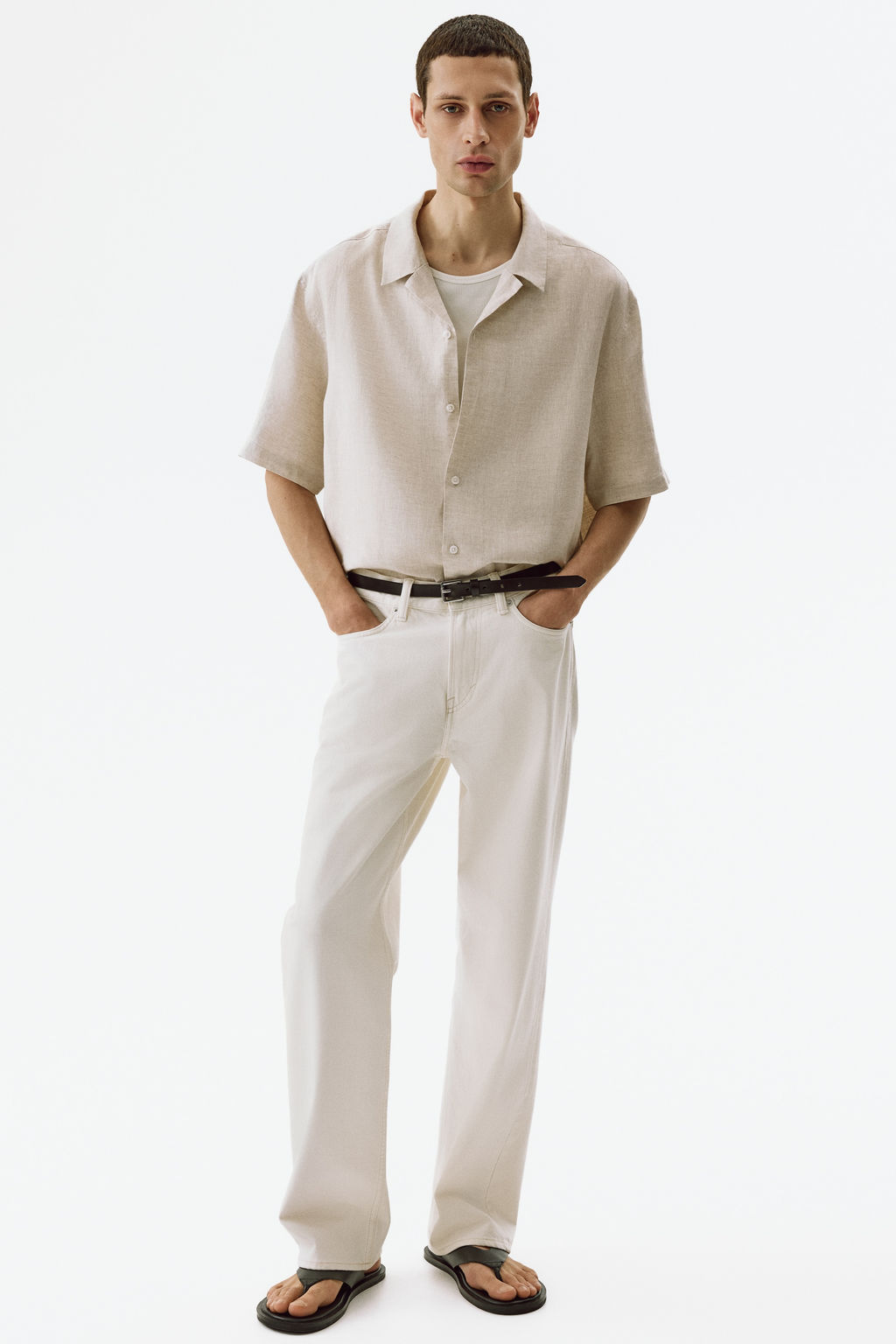 Camisa resort de lino Relaxed Fit - H&m фото 8