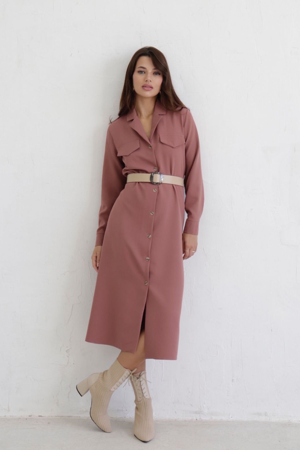 Платье-рубашка с английским воротником - Martichelli фото 94