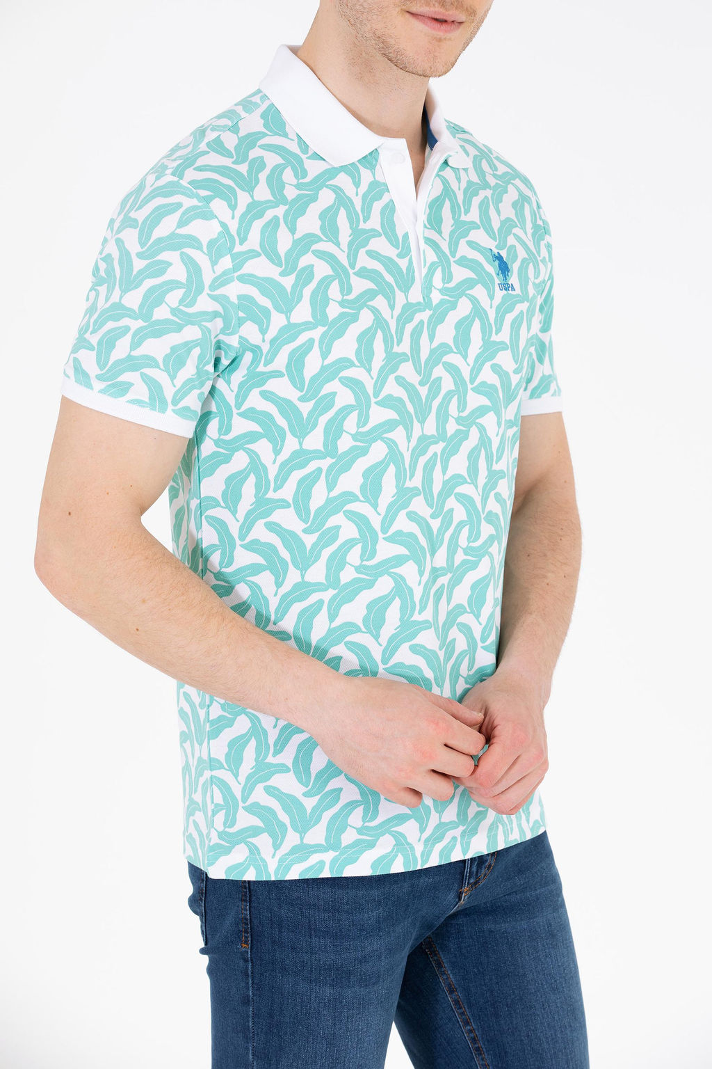 U. S. Polo Assn Мужская мятная футболка-поло - U.s. polo assn фото 6