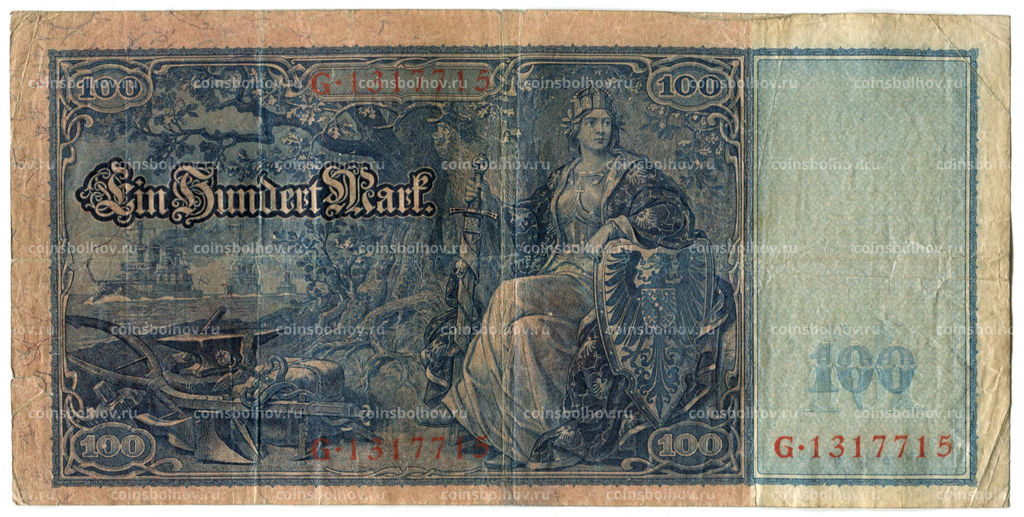 Банкнота 100 марок 1910 года Германия