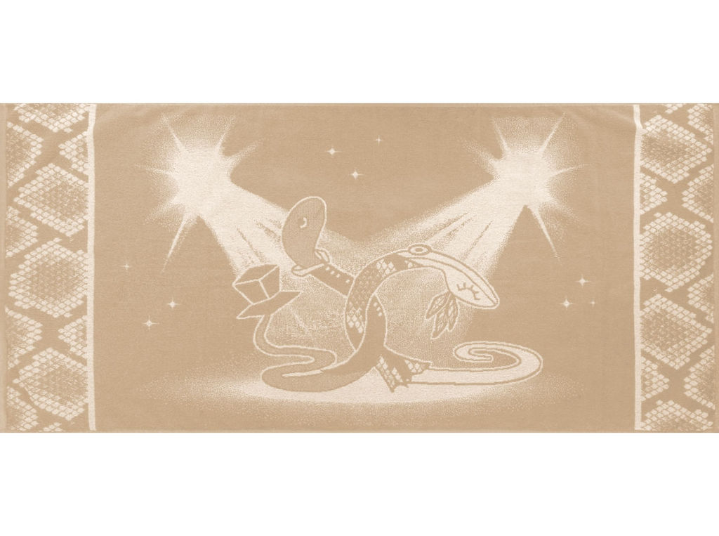 6с102.511ж2 Танго вдвоём(лён3) Полотенце махровое 67х150см