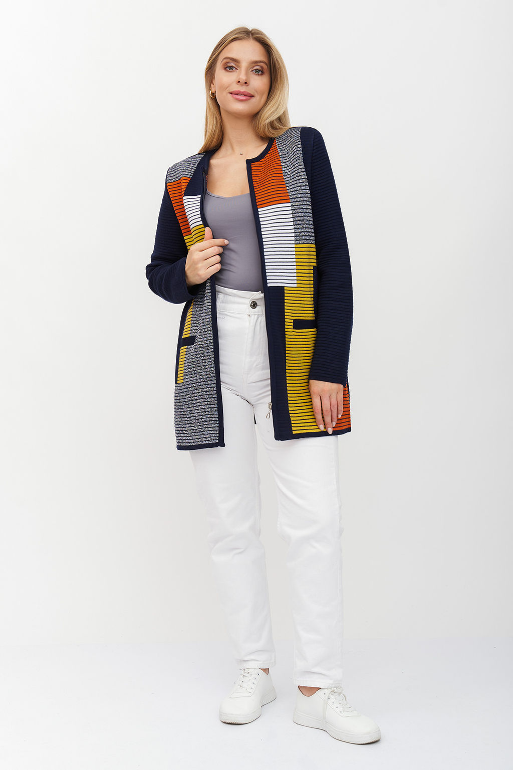 Жакет Д 2649/сине-терракотовый (2130) - Текстильная мануфактура фото 10