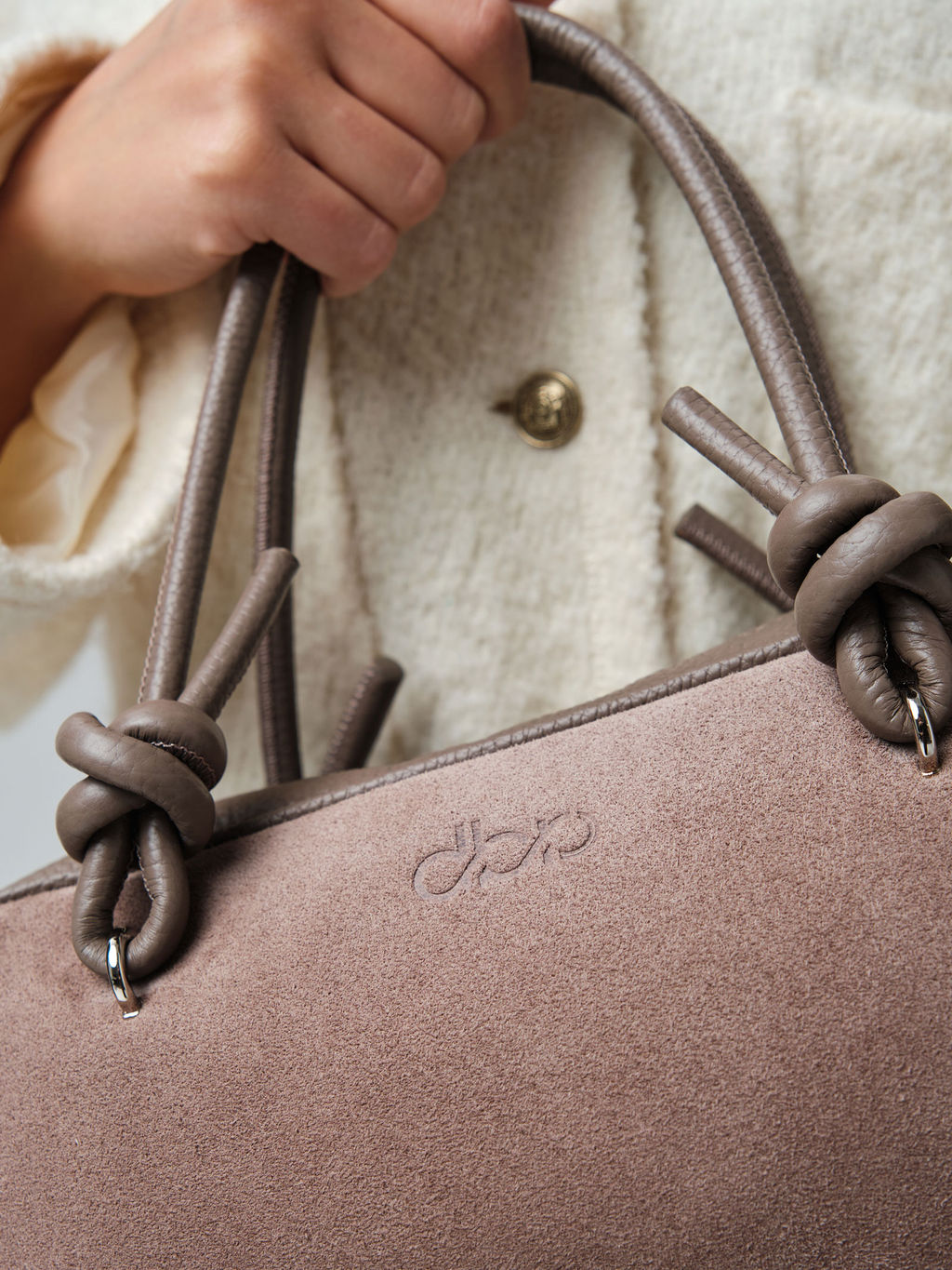 Замшевая сумка Curl DBR 31363 капучино  фото 11