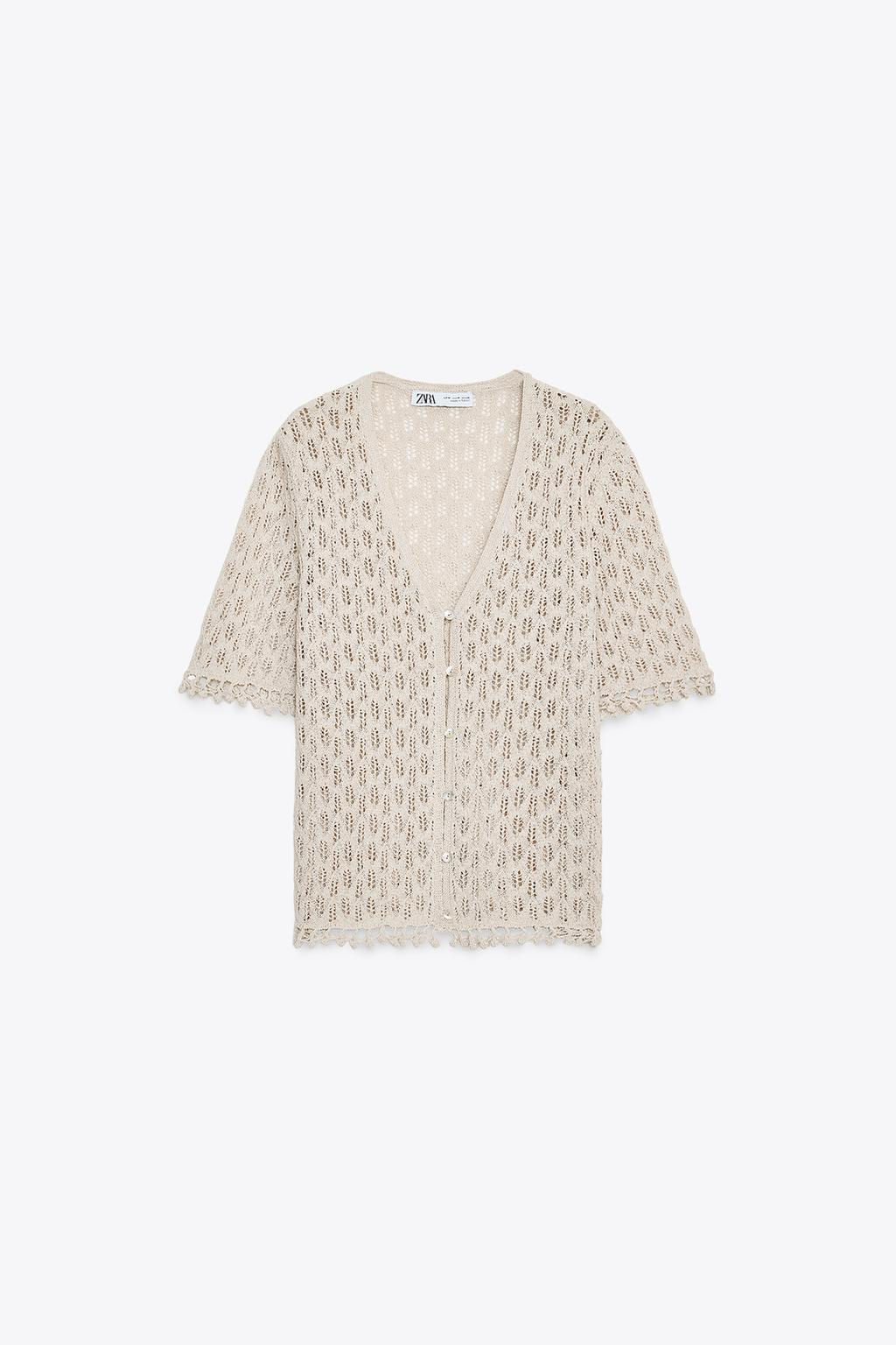 POINTELLE KNIT CARDIGAN - Zara фото 5
