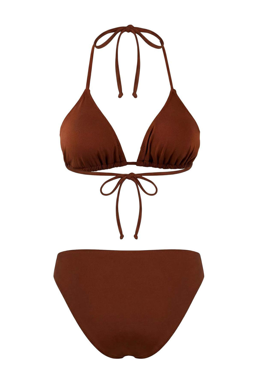 Kahverengi Ucgen Normal Bel Bikini Tak?m? TBESS26BT00013 - Trendyolmilla фото 11