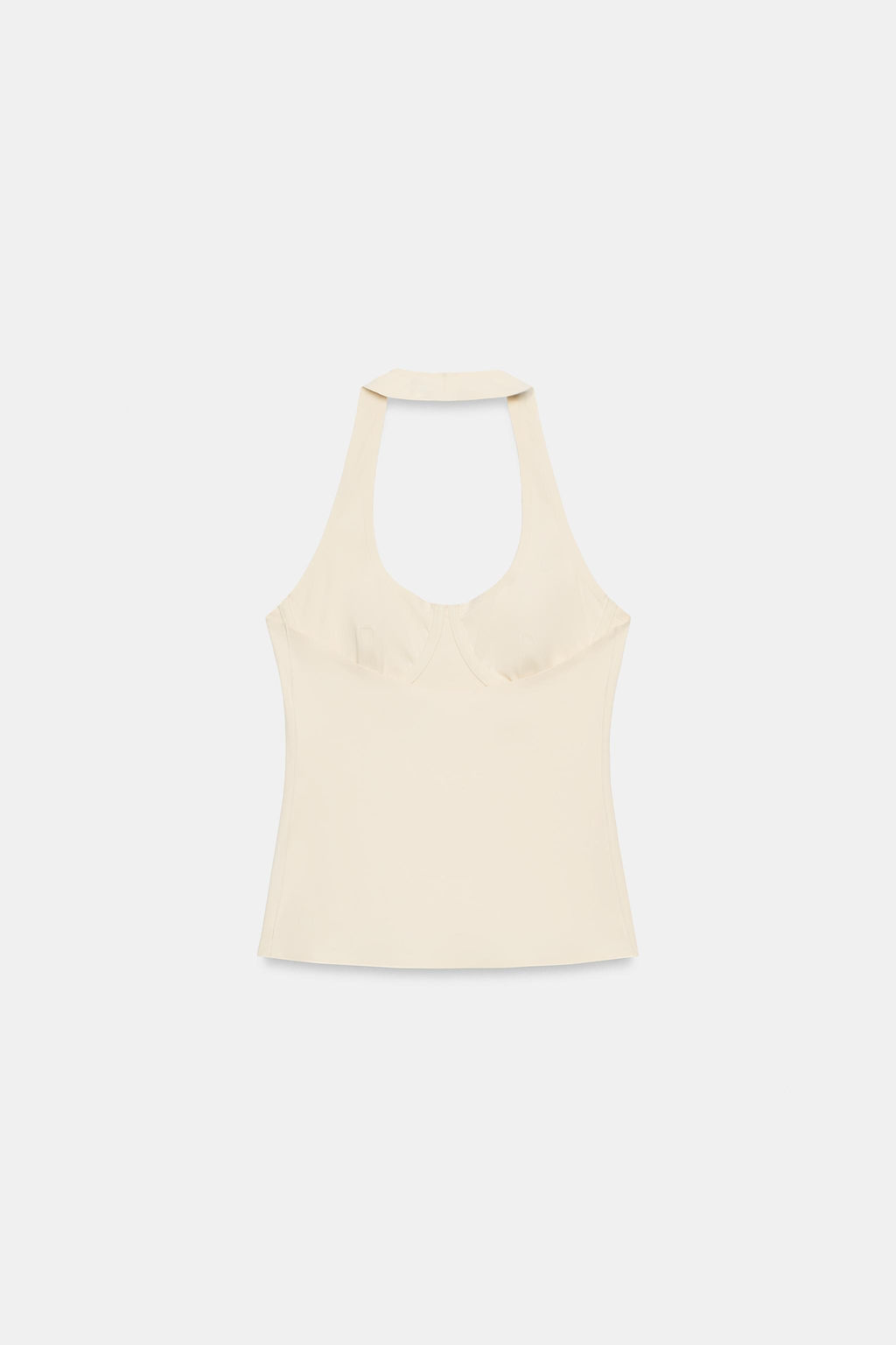 TOP HALTER POLIAMIDA / Mantequilla - Zara фото 6