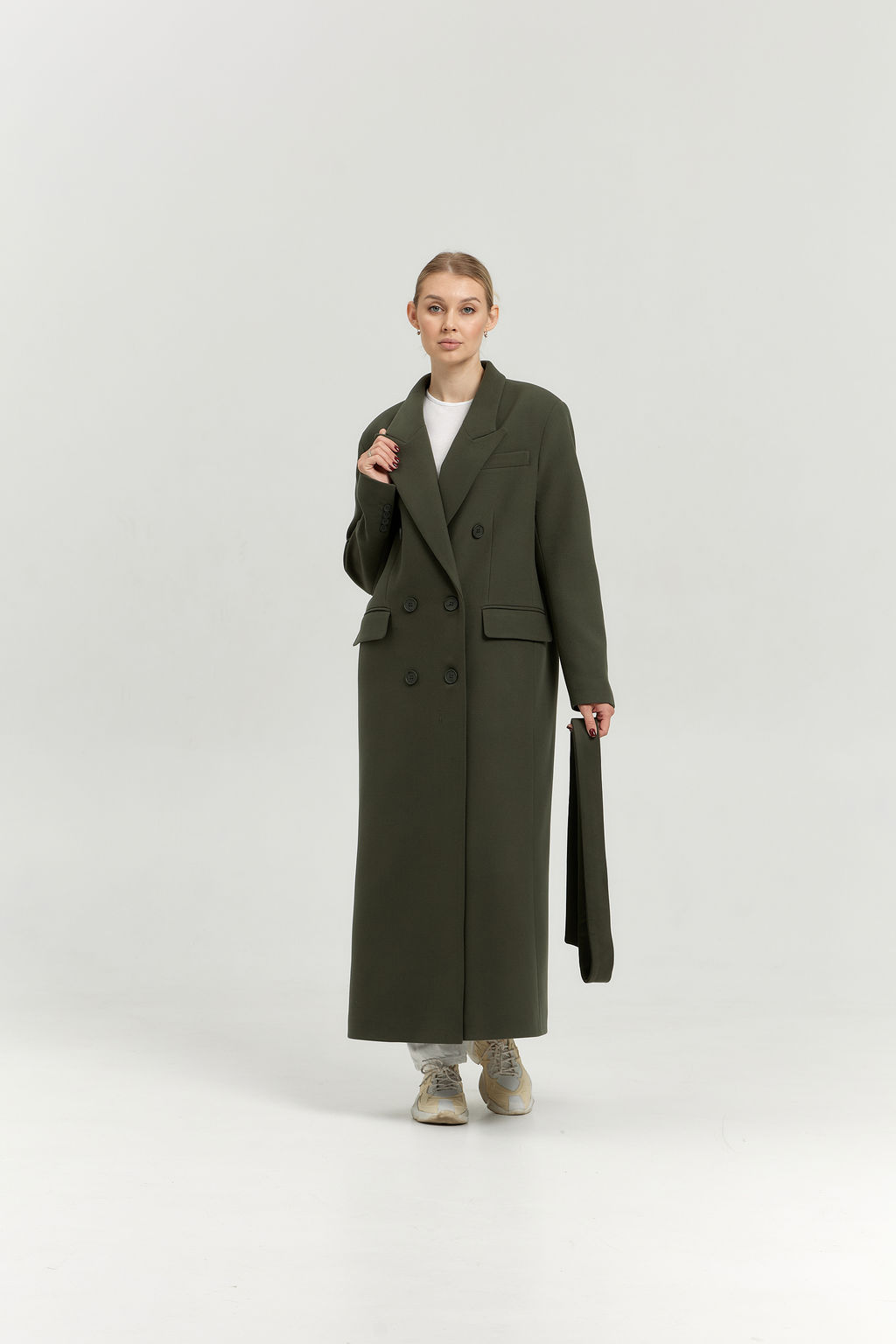 Пальто женское демисезонное 26830 (пепельный/ёлочка) - Kankan фото 12