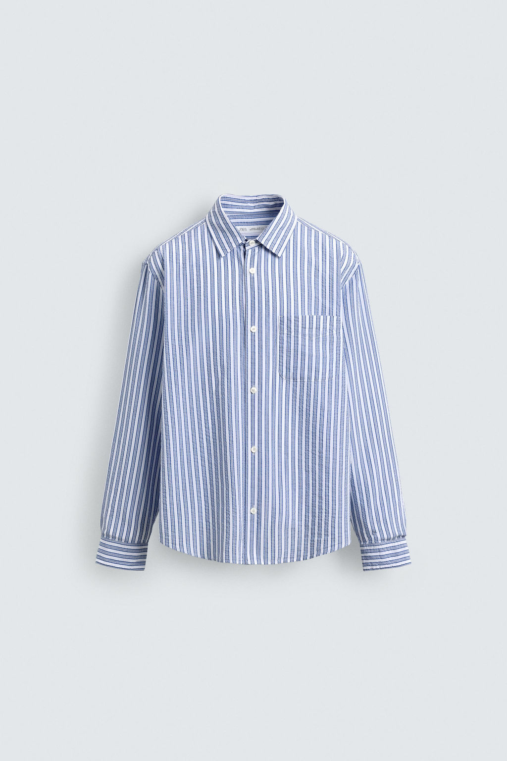 CREASED-EFFECT STRIPED SHIRT - Zara фото 7