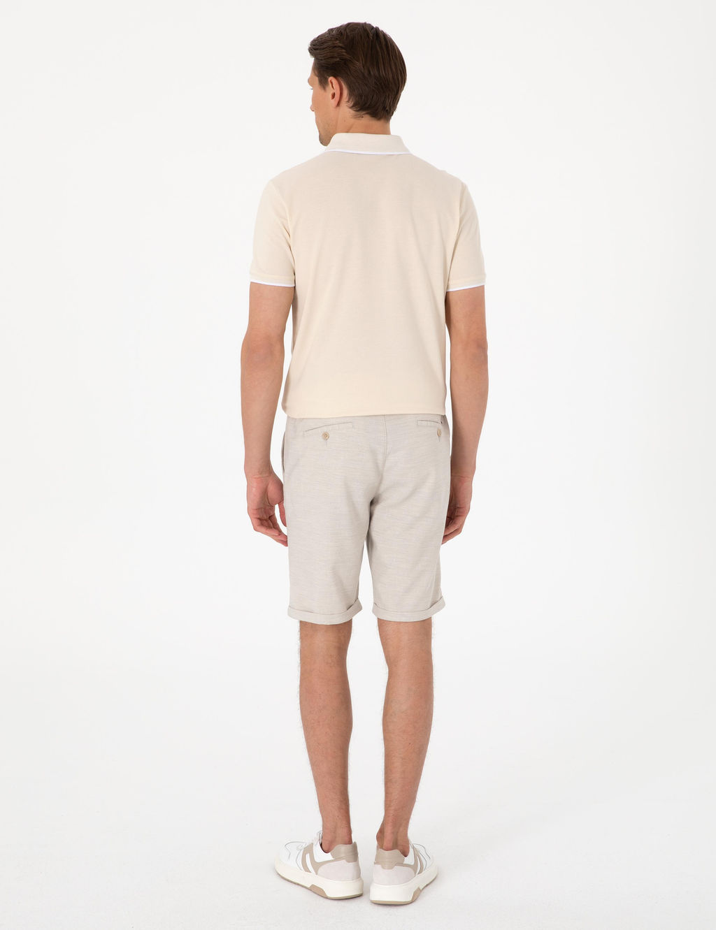 Bej Slim Fit Beli Lastikli Ba_c_kl_ Dokuma _ort - Pierre cardin фото 4
