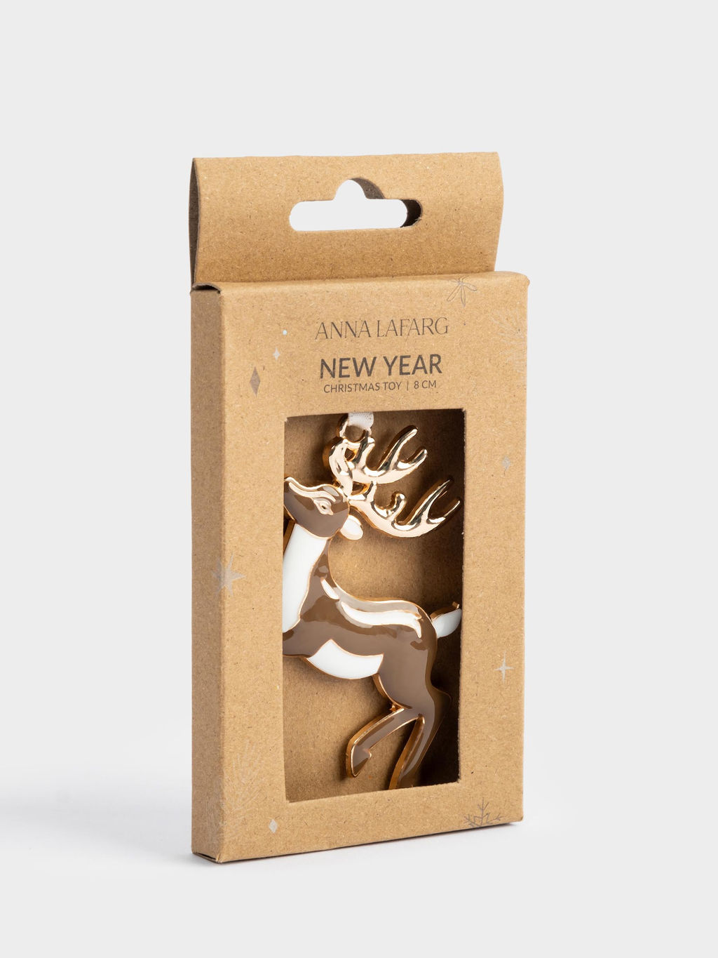Игрушка елочная, 8 см, металл, золотистая, Прыгающий олень, New year - Anna lafarg фото 6